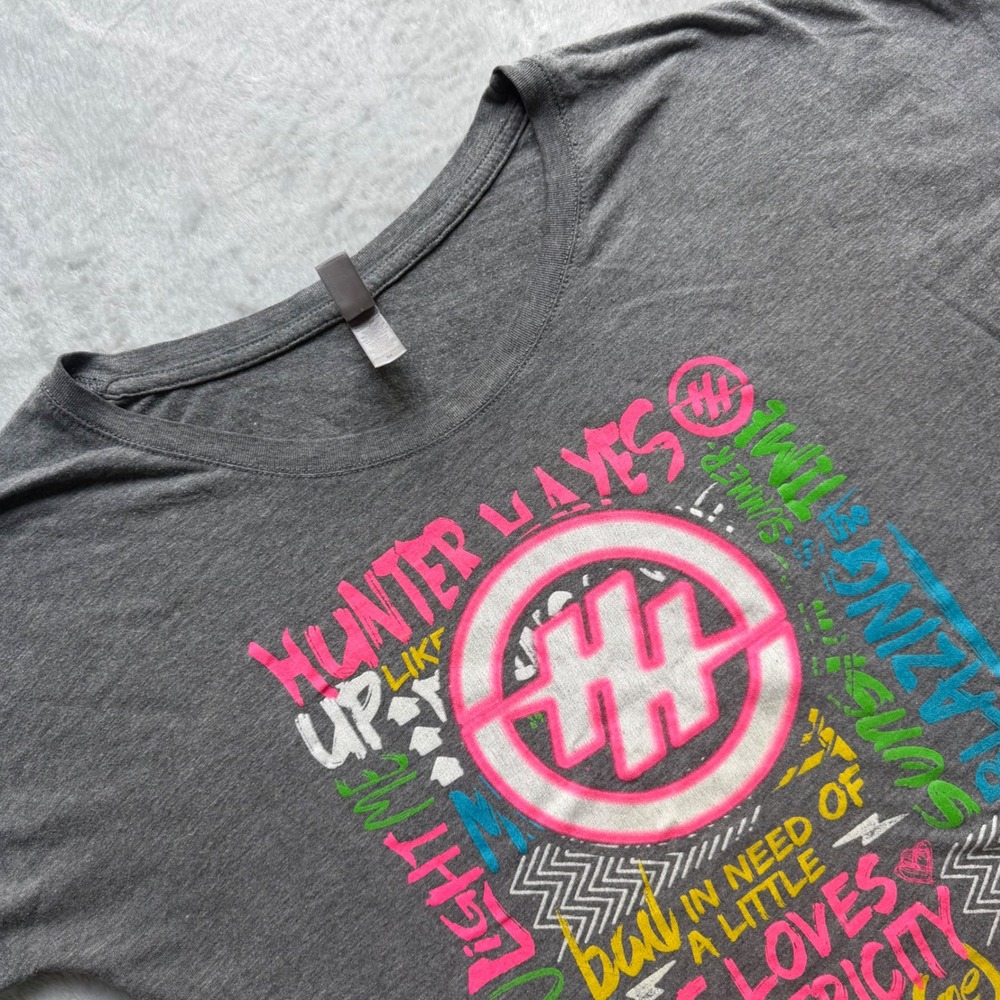 Next Level T-Shirt Women M Gray Hunter Hayes Graphic Concert Tee Short Sleeve